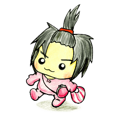 [LINEスタンプ] I'm ponytail girl , I'm two years old.