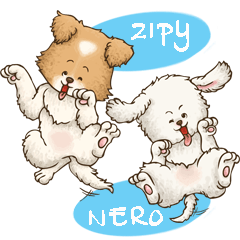 [LINEスタンプ] Zipy ＆ Nero the Dog (in Daily Life)