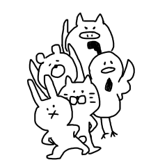 [LINEスタンプ] 動物たちの日常生活