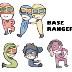 [LINEスタンプ] ベースレンジャー