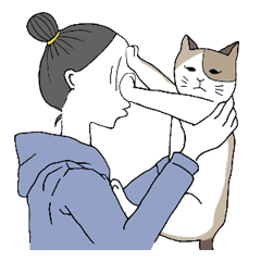 [LINEスタンプ] 猫と私の日常