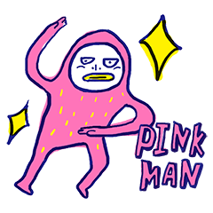 [LINEスタンプ] PINKMAN
