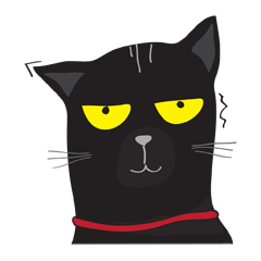 [LINEスタンプ] Bad Maew Black Cat