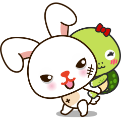 [LINEスタンプ] Baby baby rabbit turtle love story