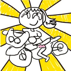 [LINEスタンプ] Those motocycle shut things