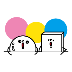 [LINEスタンプ] ボールのぼっくんと四角のかっくん