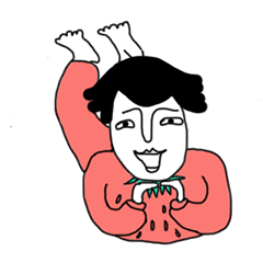 [LINEスタンプ] Strawberry woman always murmur.