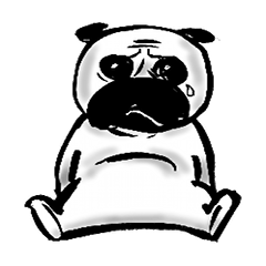 [LINEスタンプ] Grumpy Pug