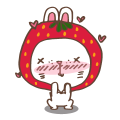 [LINEスタンプ] REDStrawberry-Rabbit