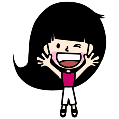[LINEスタンプ] Girl P.Piue New hair style