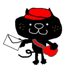 [LINEスタンプ] 黒猫のクロスケ（連絡用2）