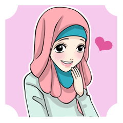 [LINEスタンプ] Sweet Hijab Girlの画像（メイン）