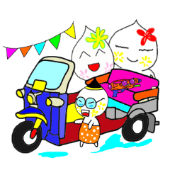 [LINEスタンプ] Nong Juke Songkran Festival. (^_^)