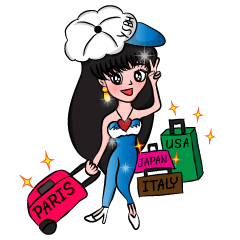 [LINEスタンプ] In ＆ Love Travel around The Wolrd