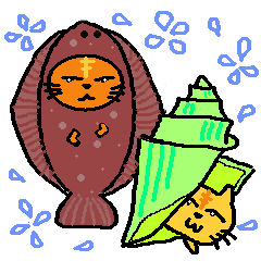 [LINEスタンプ] Hermit crab cat twins2