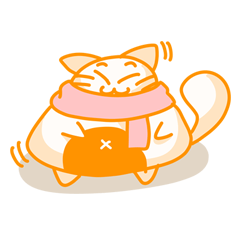 [LINEスタンプ] Yellow Onigiri-Cat