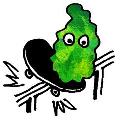 [LINEスタンプ] 緑茶の塊 ばっつくん