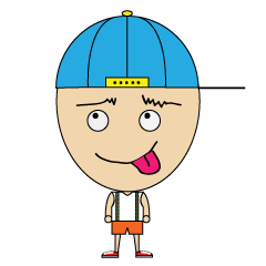 [LINEスタンプ] man wearing hat