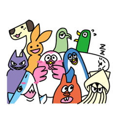 [LINEスタンプ] シンプルめなアニマルスタンプ 