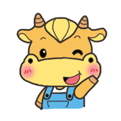 [LINEスタンプ] Younger cow 
