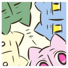 [LINEスタンプ] ねこたさん一家