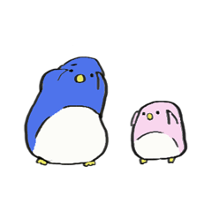 [LINEスタンプ] もったりペンギン