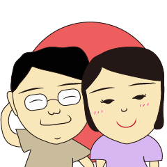 [LINEスタンプ] Taiwanese couples' daily life1