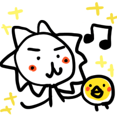 [LINEスタンプ] 白いシシと黄色いトリ第2弾