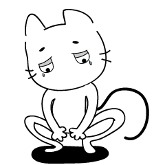 [LINEスタンプ] speechless  cat