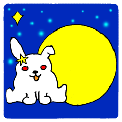 [LINEスタンプ] 月とウサギの画像（メイン）