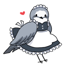 [LINEスタンプ] 鳥のメイドさん