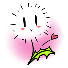 [LINEスタンプ] Pretty Small Dandelion in a field