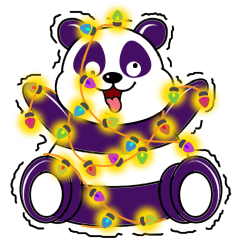 [LINEスタンプ] Funny Purple Babie-Panda