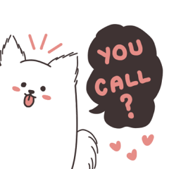 [LINEスタンプ] Cute White Dog