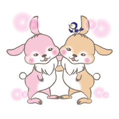 [LINEスタンプ] うさぎとうさぎ