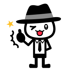 [LINEスタンプ] 黒いハットの白いヤツ