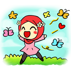 [LINEスタンプ] so cute muslim girl