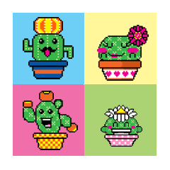 [LINEスタンプ] The Funny Cactus Family