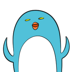 [LINEスタンプ] 目が死んでるペンギン