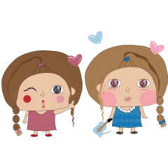 [LINEスタンプ] Fenfen twins