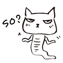 [LINEスタンプ] Funny Loser Snake Cat