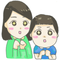 [LINEスタンプ] 時々干物ママとおかっぱベビーの日常