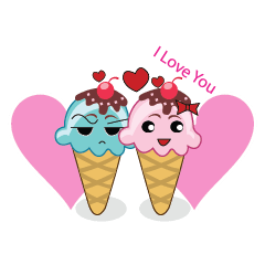 [LINEスタンプ] Delicious Cone Ice Creamの画像（メイン）