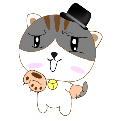 [LINEスタンプ] hat cat's ordinary life