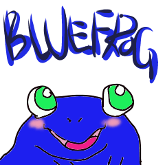 [LINEスタンプ] Blue-frog