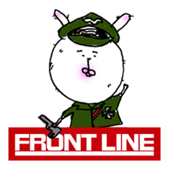 [LINEスタンプ] 軍服うさぎ 