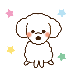 [LINEスタンプ] トイプードルのシロクマちゃん