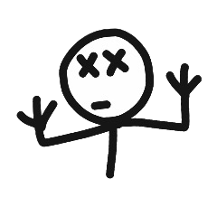 [LINEスタンプ] 黒い線の人間と猫
