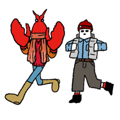 [LINEスタンプ] エビとマンション 