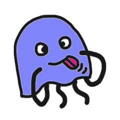 [LINEスタンプ] Bruised jellyfish